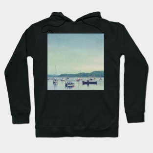 Scottish Coastline With Boats Hoodie